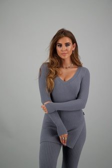 Reinders twin set sweater grey