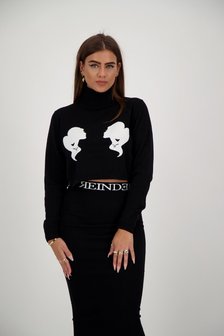 Reinders crop top turtleneck headlogo&#039;s