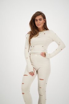 Reinders sweater crop top destroyed