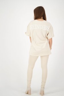 Reinders Headlogo square t-shirt oversized - Creme