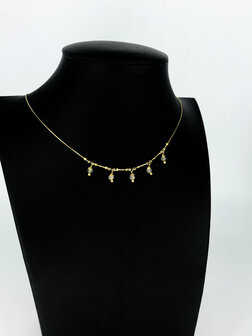 Z&auml;g - ketting - Gold Labradorite Stone
