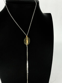 Z&auml;g - ketting - Long GreenStone