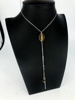 Z&auml;g - ketting - Long GreenStone