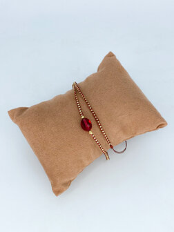 Z&auml;g - armband - Dubble RedStones