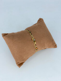 Z&auml;g - armband - Gold BrownStones