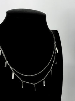 Z&auml;g - ketting - Dubble SilverBars