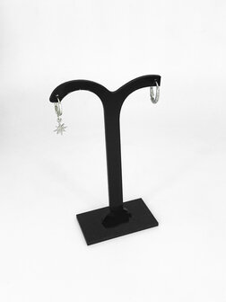 Prim Rose - oorbellen - Silver Hoops Star
