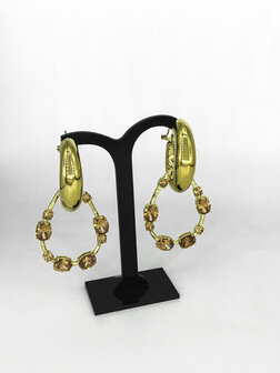 Juli Dans - oorbellen - Orange Gemstones