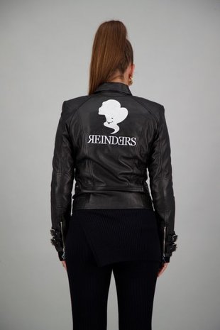 Reinders leather jacket dames silver