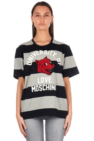 Love Moschino-D. Shirts Striped University