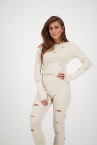 Reinders sweater crop top destroyed