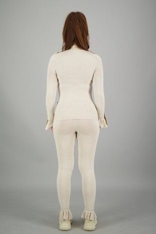 Reinders ruffle vest creme