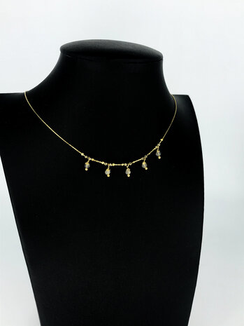 Zäg - ketting - Gold Labradorite Stone