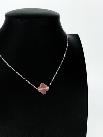 Zäg - ketting - PinkFlower Stone