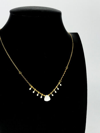 Zäg - ketting - DubbleStone White