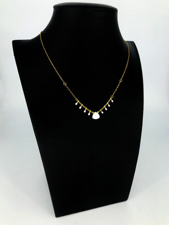 Zäg - ketting - DubbleStone White