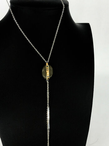 Zäg - ketting - Long GreenStone
